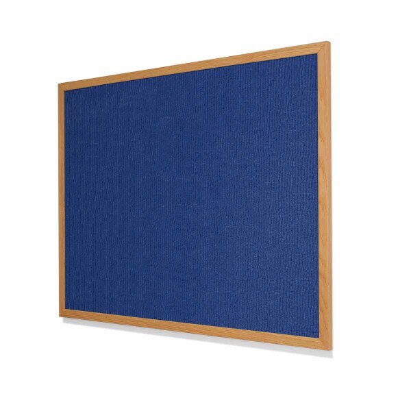 Monarch Ribbed VELCRO® Compatible Cork Board with Narrow Red Oak Frame